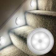 Hibibud Willstar 6 LED Motion Sensor Night Lights Cordless Closet Light Battery Powered Puck Light Stick Anywhere Wall Lamps